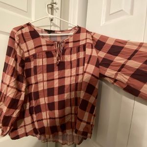 plaid blouse
